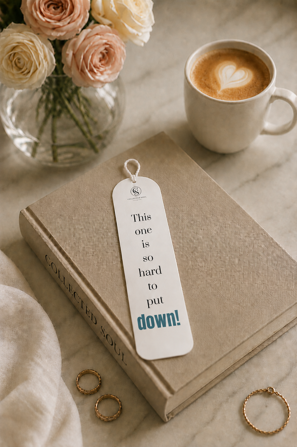 This One Is So Hard to Put Down! — Metal Bookmark
