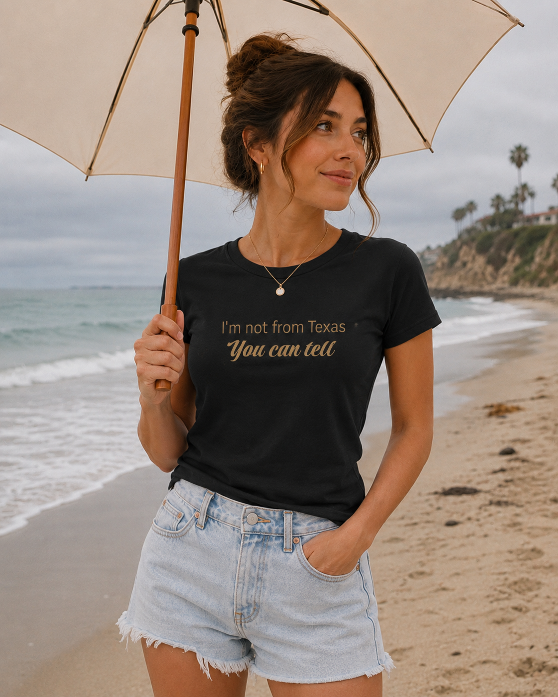 I'm Not From Texas, You Can Tell — Fitted Softstyle Graphic Tee